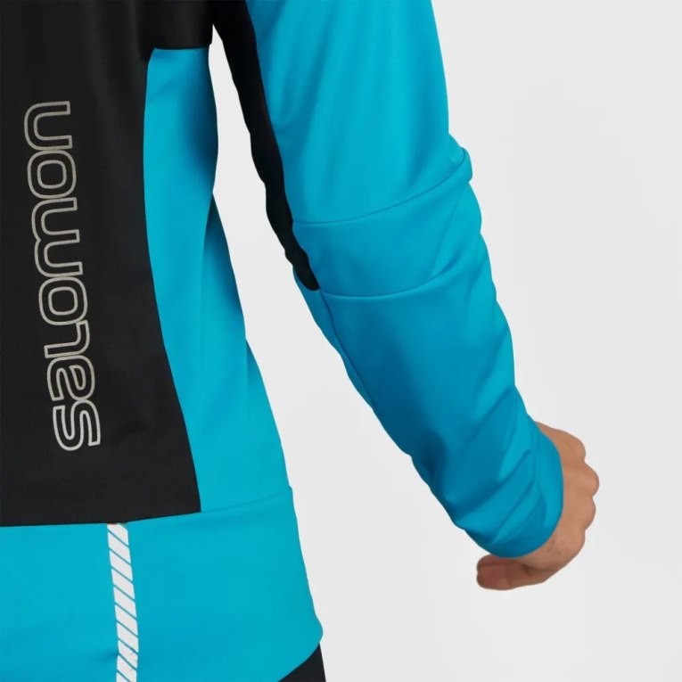 Salomon Gore Tex Infinium Windstopper Pro Men's Jackets Turquoise | CA 56N38